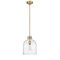 Z-Lite Pearson 1 Light Pendant, Rubbed Brass And Clear Seedy 817-9RB - alternate 2